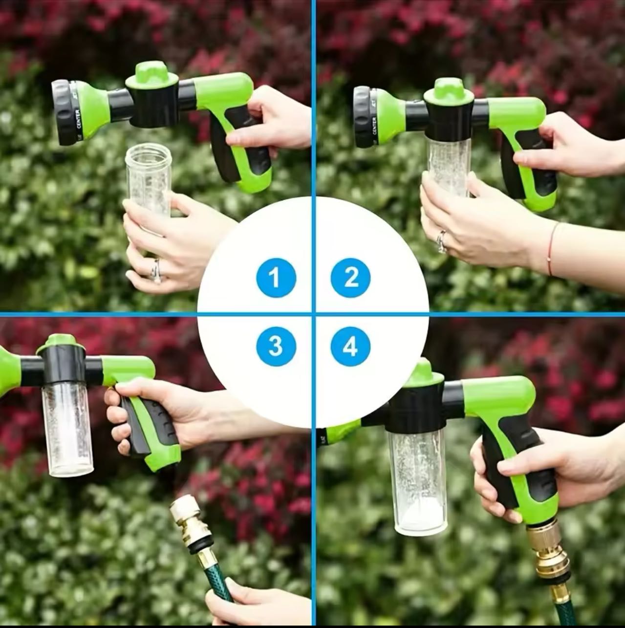 8 Functions Foam Water Gun For Pet